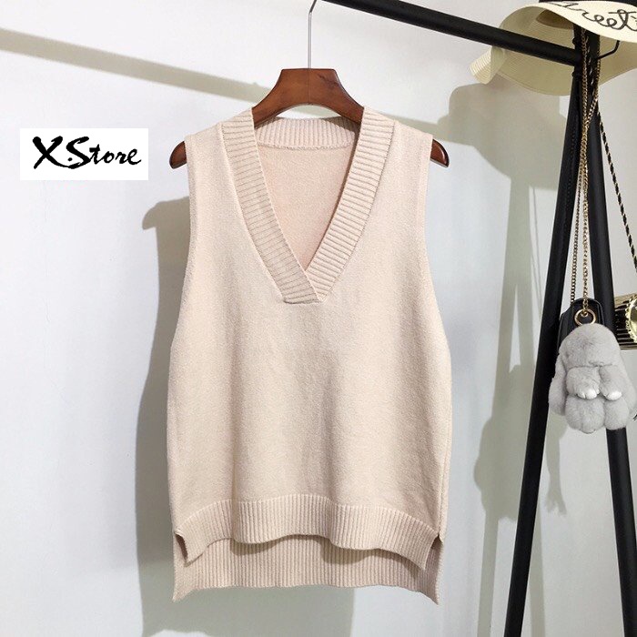Áo Gile Len Tròn Cổ V Có Ảnh Thật + Video Tự Chụp - Áo Thu Đông Chất Nỉ - Chất Xịn Unisex X.Store - Áo Dile HotHit 2021