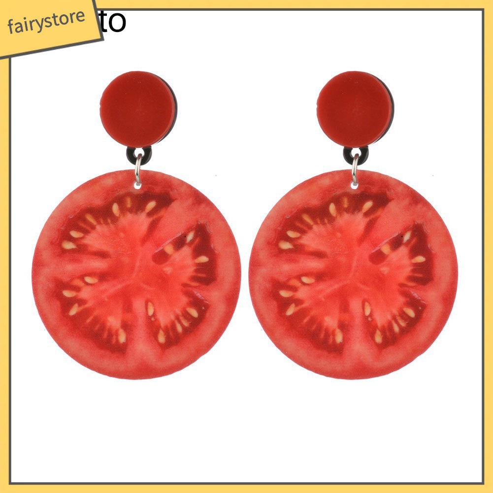 Hoa tai mặt tròn hình trái cây xinh xắn dành cho nữ