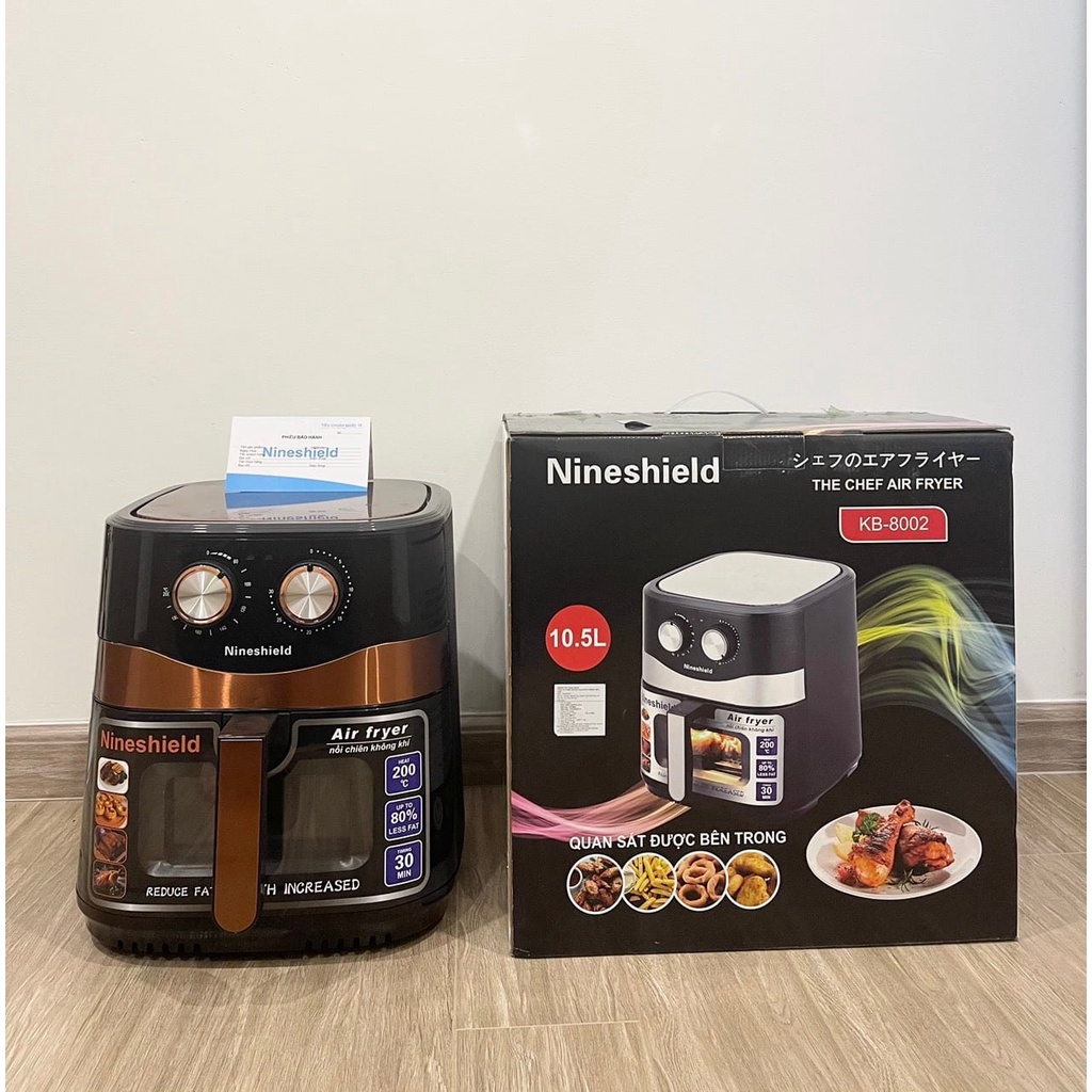 NỒI CHIÊN KHÔNG DẦU NINESHIELD KB-8002M 10.5 LÍT CÔNG SUẤT 1600W