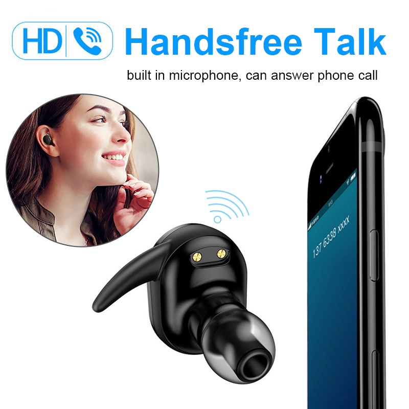 Tai nghe nhét tai không dây TECSIRE TWS bluetooth 5.0 tích hợp mi cờ rô chất lượng cao