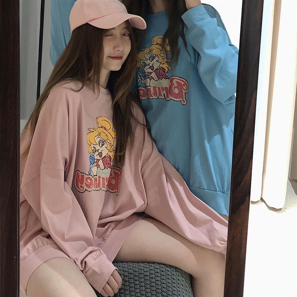 Áo Hoodie Nữ Tay Dài Thời Trang Hàn Quốc 2021