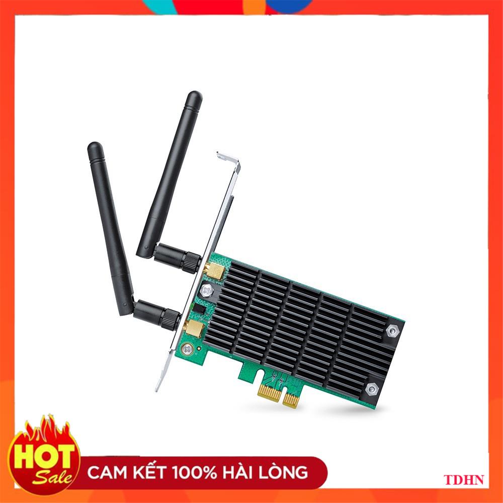 TP-Link Card mạng PCI Express Wifi Băng tần kép Chuẩn AC 1300Mbps Kết nối 2 ăng ten - Archer T6E -Hãng phân phối chính t