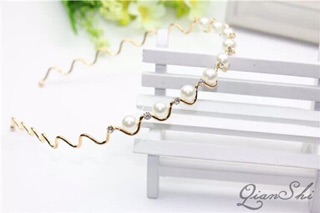 Cài tóc ngọc trai nhân tạo trắng