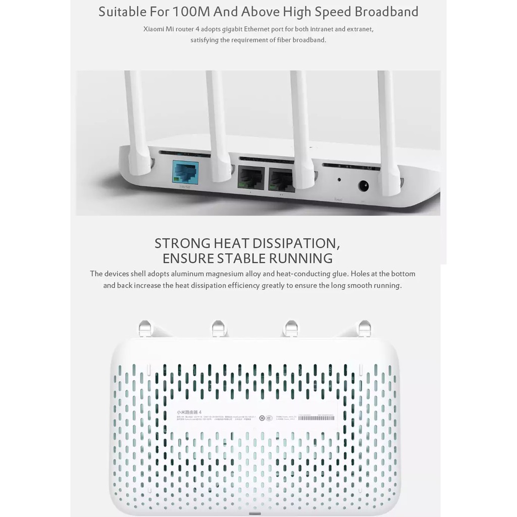 Bộ định tuyến Xiaomi Mi 4C Bộ định tuyến WiFi gốc (300Mbs) MiNet Fast Connect 2.4GHz & 5.0Ghz Dual Band APP Control WiFi Wireless | BigBuy360 - bigbuy360.vn