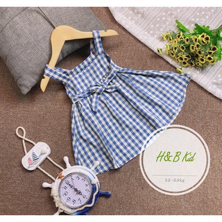 VÁY SỌC CARO 2 DÂY BÉ GÁI DỄ THƯƠNG XINH XẮN