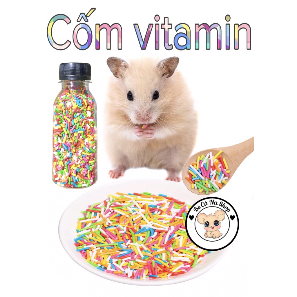 Cốm màu vitamin , thức ăn dinh dưỡng cho hamster thỏ bọ sóc...