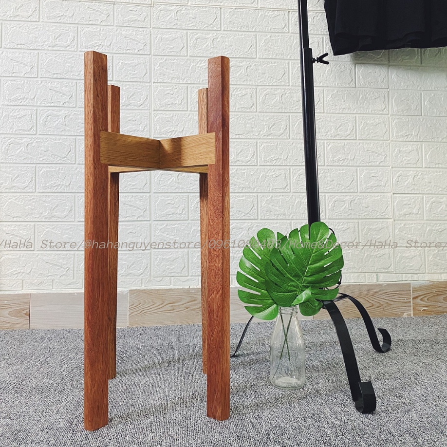 Đôn Gỗ Để Chậu Cây CAO CẤP - Chân Gỗ Đặt Chậu Cây Decor CCG08