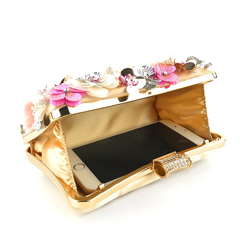 Ví Cầm Tay Đính Hạt Kim Sa Sang Trọng Dành Cho Nữ