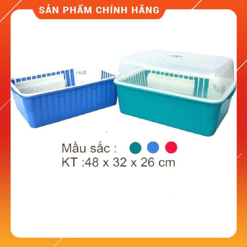 [Grab hỏa tốc 1h]Rổ úp bát SONG LONG có nắp cao cấp(có ảnh thật) Huy Anh