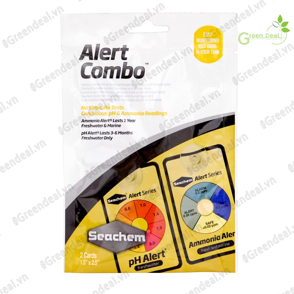 SEACHEM - Alert Combo (Ammonia &amp; pH Alert) | Bộ đo chất lượng nước hồ cá thủy sinh