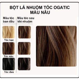 BỘT LÁ NHUỘM TÓC OGATIC – MÀU NÂU