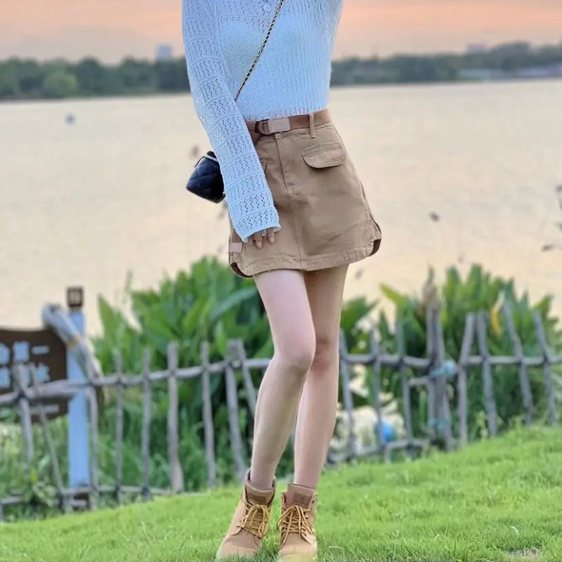 Chân Váy Chữ A Lưng Cao Phong Cách Hàn Quốc Thời Trang Mùa Thu Hàng Mới 2022