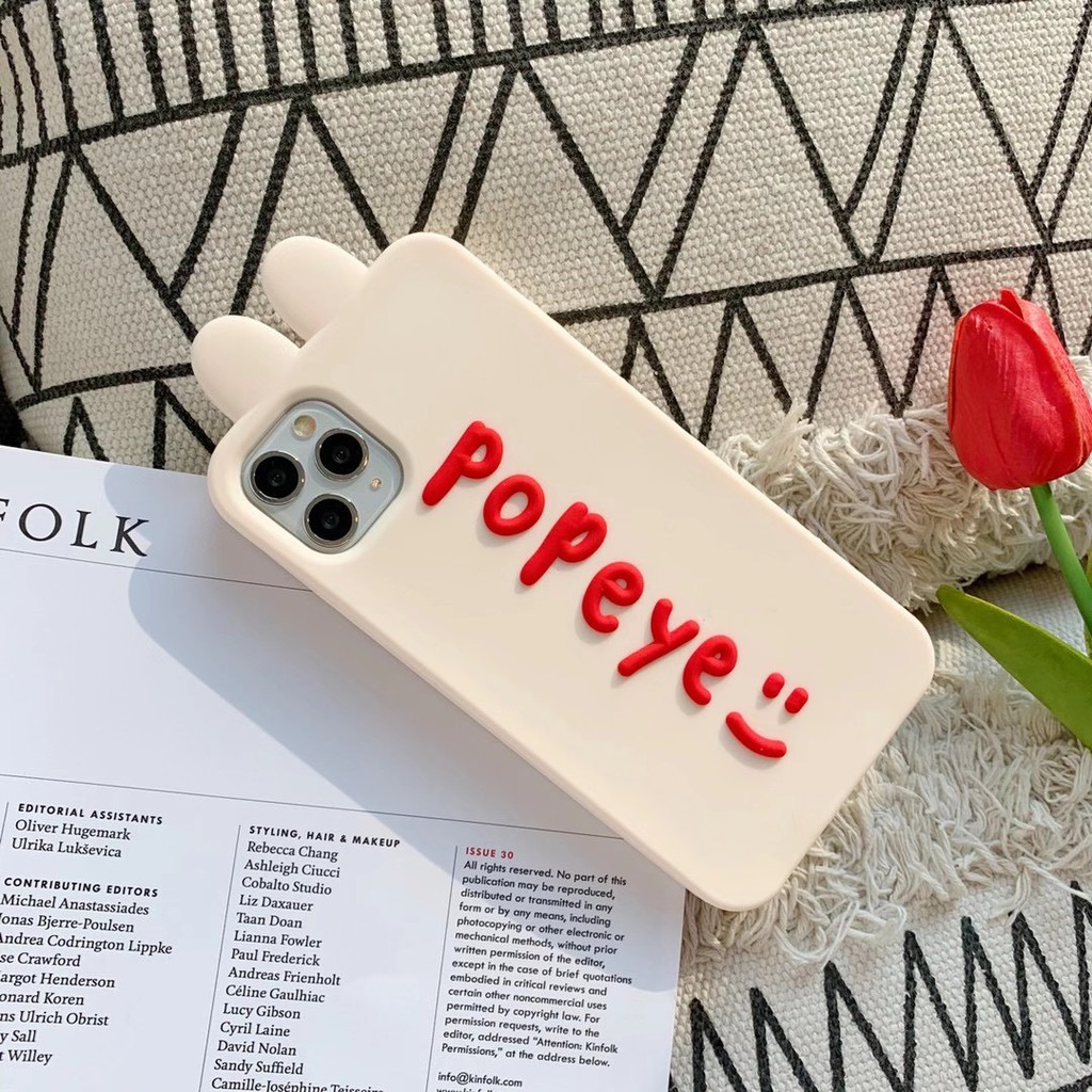 Ốp Điện Thoại Silicon Mềm Hình Tai Thỏ Hoạt Hình Cho iphone 13 12 11 Pro MAX X XS MAX XR 6 6s 7 8 plus