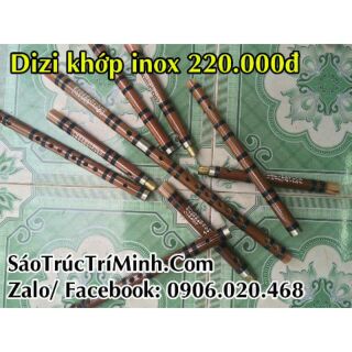 Sáo Dizi nâu khớp inox || Shop Cao Trí Minh