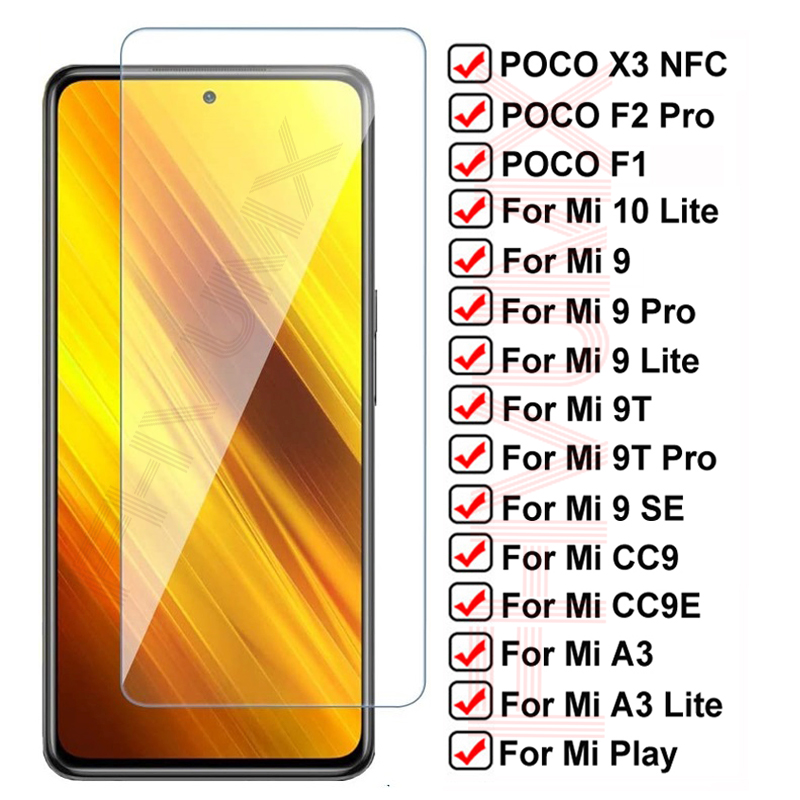 1/2 Kính cường lực 9d bảo vệ màn hình cho Xiaomi Redmi Note 5 / 6 / 7 / 8 / 9 10t Pro Lite Poco F1 / M3 / Max X3