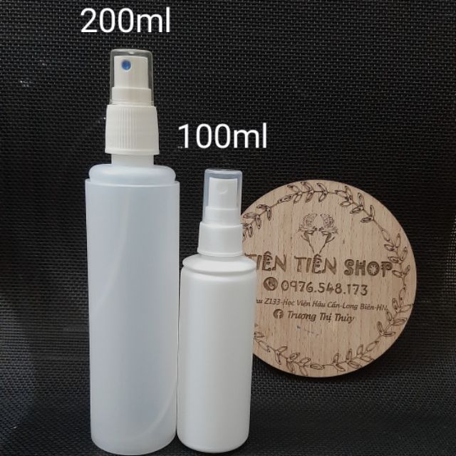 Chai nhựa 100ml, 200ml phun sương