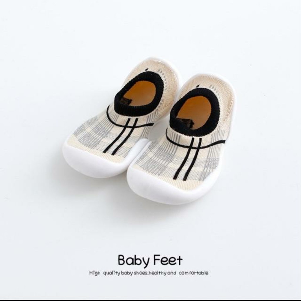 (GB5-1) Giày bún đế trắng hình 3D tập đi cho bé Hàng Quảng Châu CAO CẤP