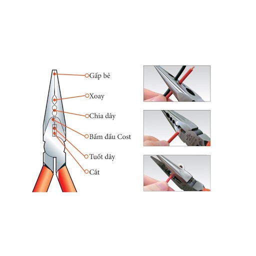 Kìm Nhọn Đa Năng Fujiya GMR-150S - Chính hãng