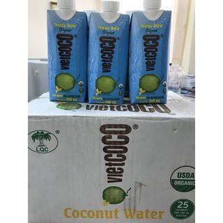 [ 5 HỘP ] Nước Dừa Nguyên Chất 100% Organic Vietcoco 330ML / Eat Clean / Ăn Kiêng / No Sugar