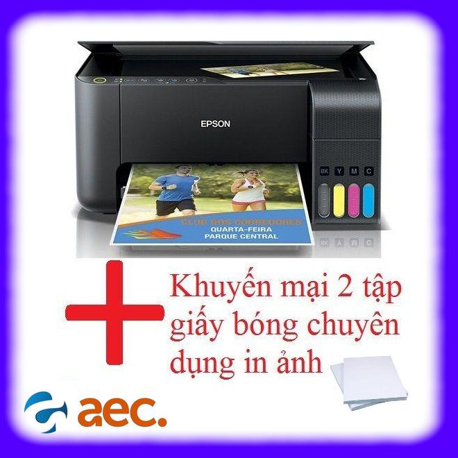 Máy in phun màu Epson L3110 sử dụng mực ngoài Hàn Quốc  + Khuyến mại 2 tập giấy in chuyên dụng cho máy in màu