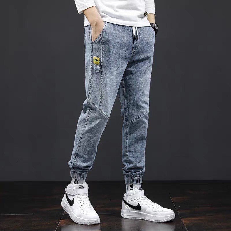 Quần jean jogger nam cạp chun bo gấu, quần bò baggy năng động - OMAN QJ013 | BigBuy360 - bigbuy360.vn