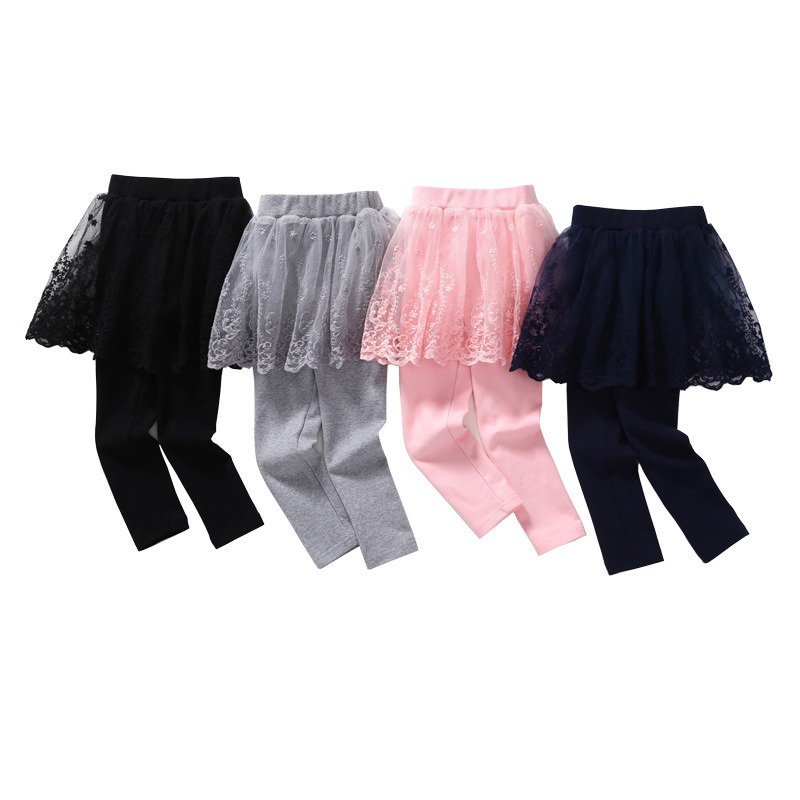 Quần legging giả váy cotton phong cách Hàn Quốc xinh xắn mới dành cho bé gái