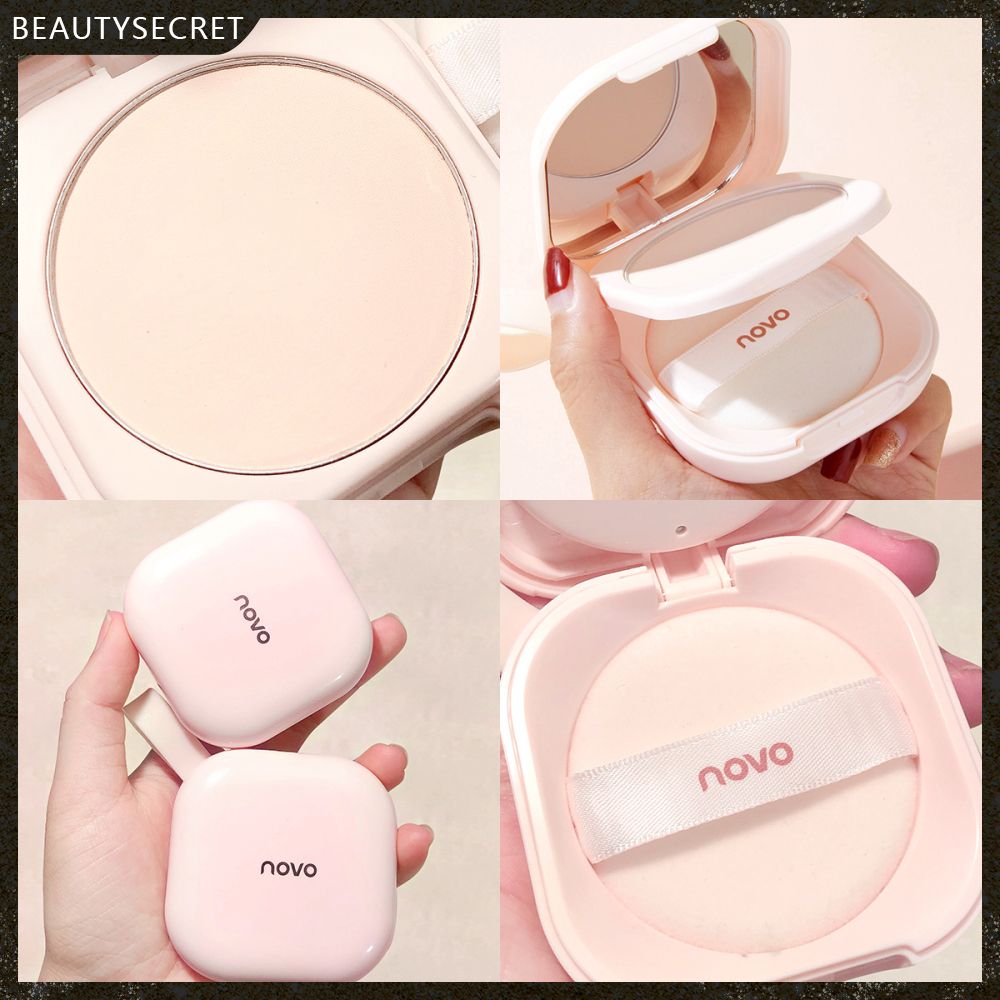(Hàng Mới Về) Phấn Phủ Dạng Bột Novo Che Khuyết Điểm Kiềm Dầu Làm Sáng Da Chống Nước