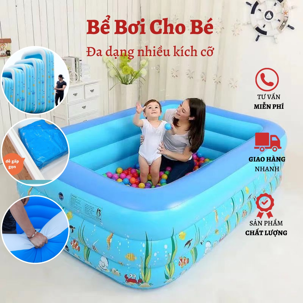 Bể Bơi Cho Bé Đủ Cỡ Đa Năng Siêu Bền Có Thể Gấp Gọn