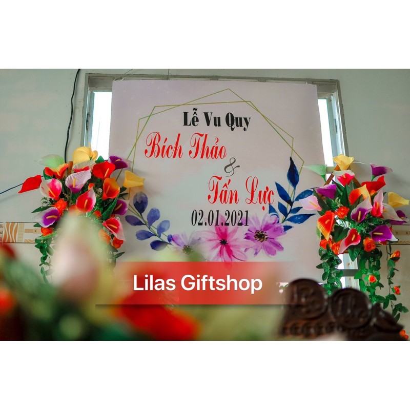 Bảng tên treo trang trí background cưới