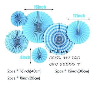 Set hoa rẻ quạt giấy trang trí