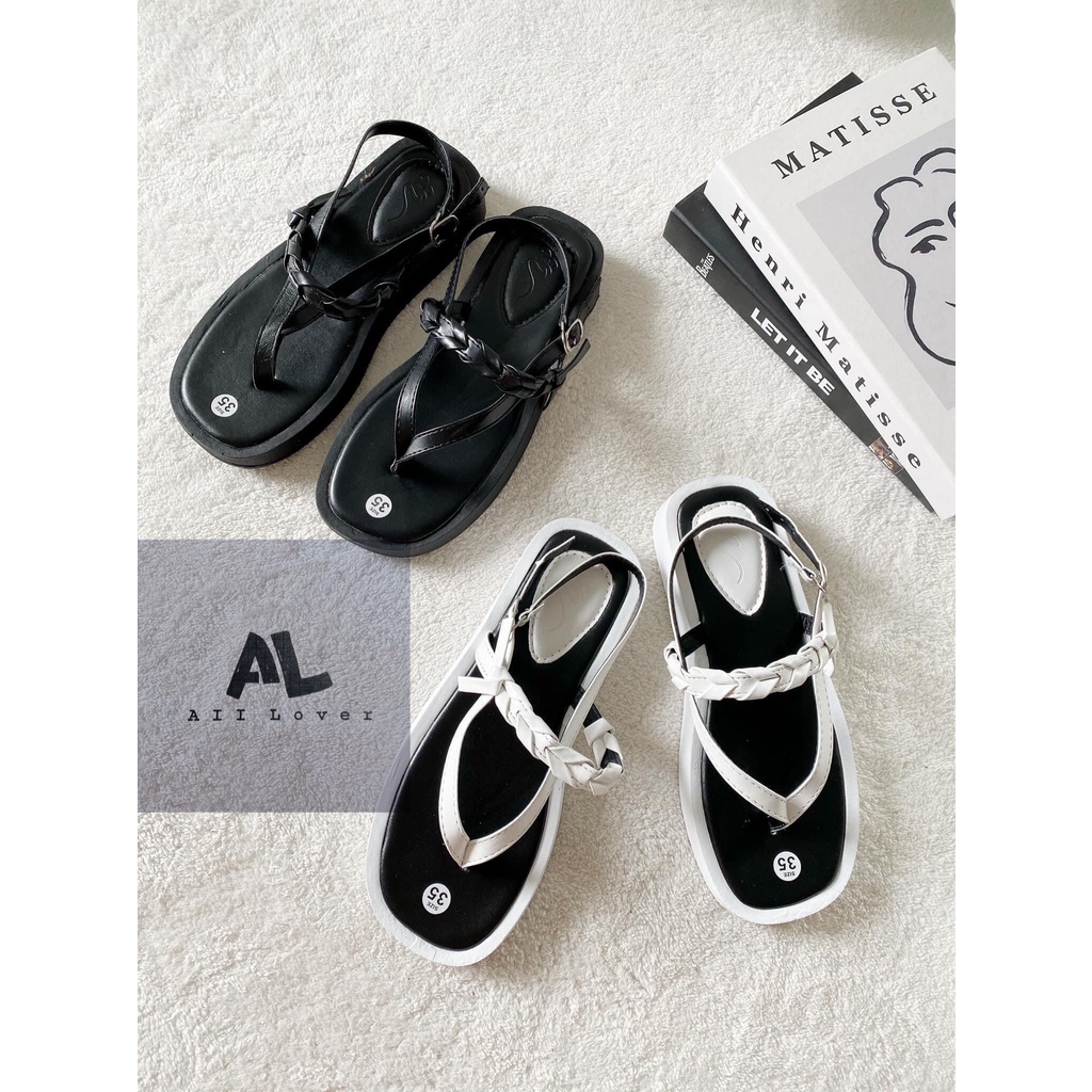 SANDAL NỮ ALI LOVER - GIÀY BÁNH MÌ QUAI BÍNH - SANDAL XỎ NGÓN DÂY MẢNH ĐẾ 3 PHÂN - SANDAL NỮ THỜI TRANG - AS220814
