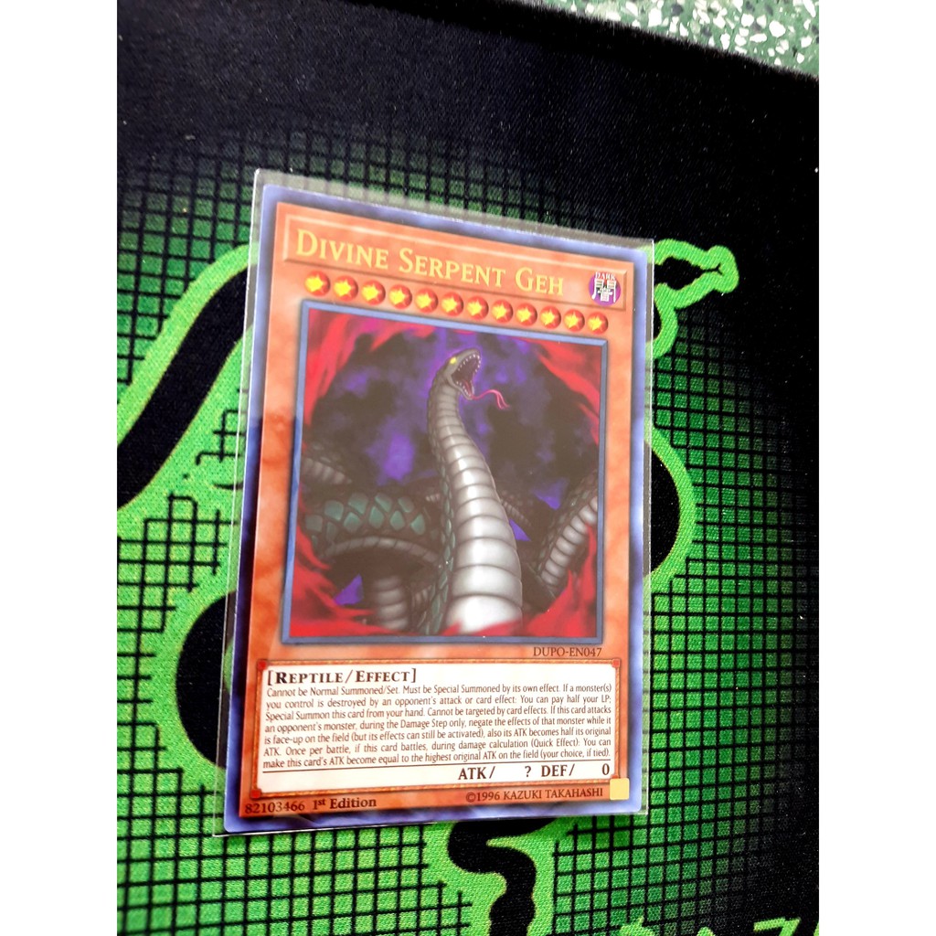 THẺ BÀI YUGIOH NEAR MINT -Divine Serpent Geh - DUPO-EN047 - Ultra Rare 1st Edition