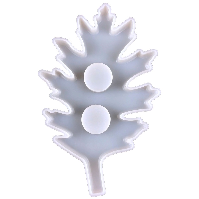 Khuôn Làm Nến / Xà Phòng Handmade Hình Chiếc Lá Bằng Silicone DIY
