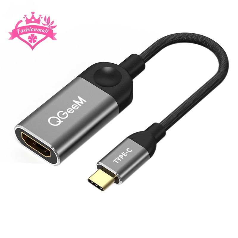 Cáp Chuyển Đổi Qgeem Usb C Sang Hdmi 4k Cho Thunderbolt 3 Macbook