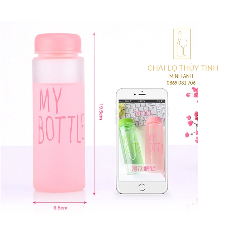 [SALE] CHAI NƯỚC THỦY TINH - CHAI MY BOTTLE 450ML