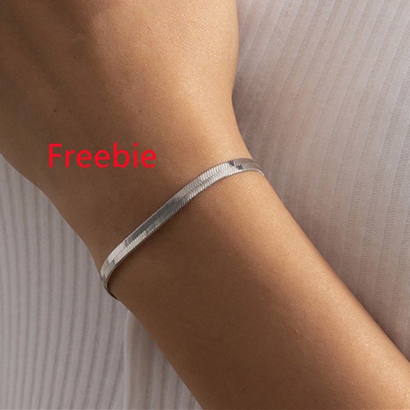 Vòng tay kim loại mặt chữ U đính đá 1 tặng 1 thời trang