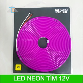 [Hot] Cuộn 5M LED NEON Màu Tím 12V chống nước