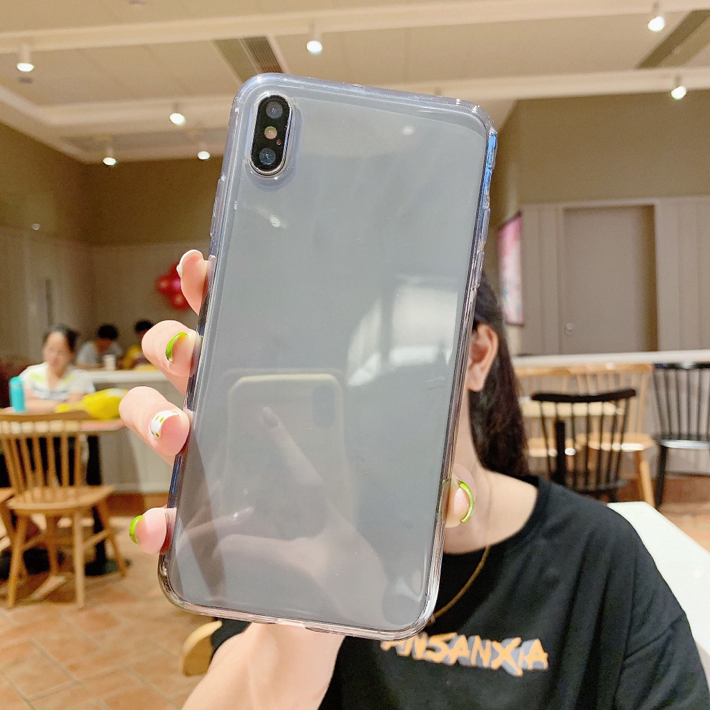 Vỏ điện thoại khung chống sốc trong suốt cho ốp lưng iPhone SE 2020 7 8 6s Plus 11 Pro X XR XS Max Nắp rắn silicon TPU mềm