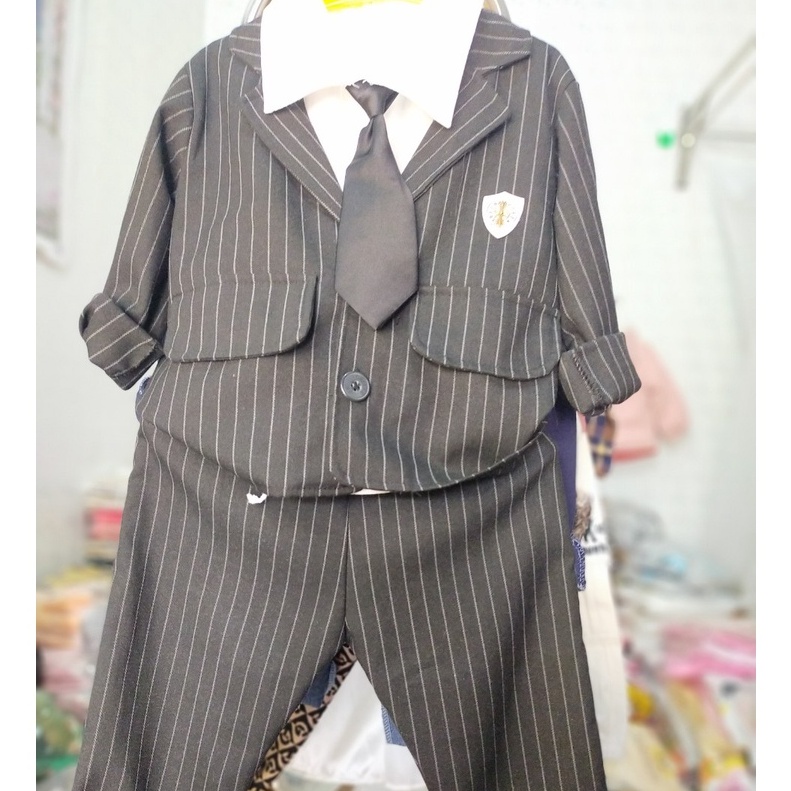 Bộ vest bé trai với áo sơmi trắng cho bé 8-20kg