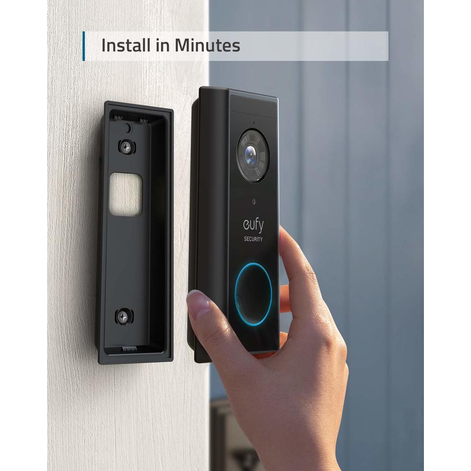 Eufy Video Doorbell 2K, chuông cửa thông minh dùng Pin, chất lượng 2K, hỗ trợ Google và Alexa