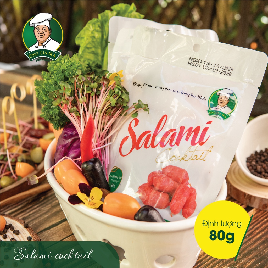 Salami cocktail Ông già IKA 80g