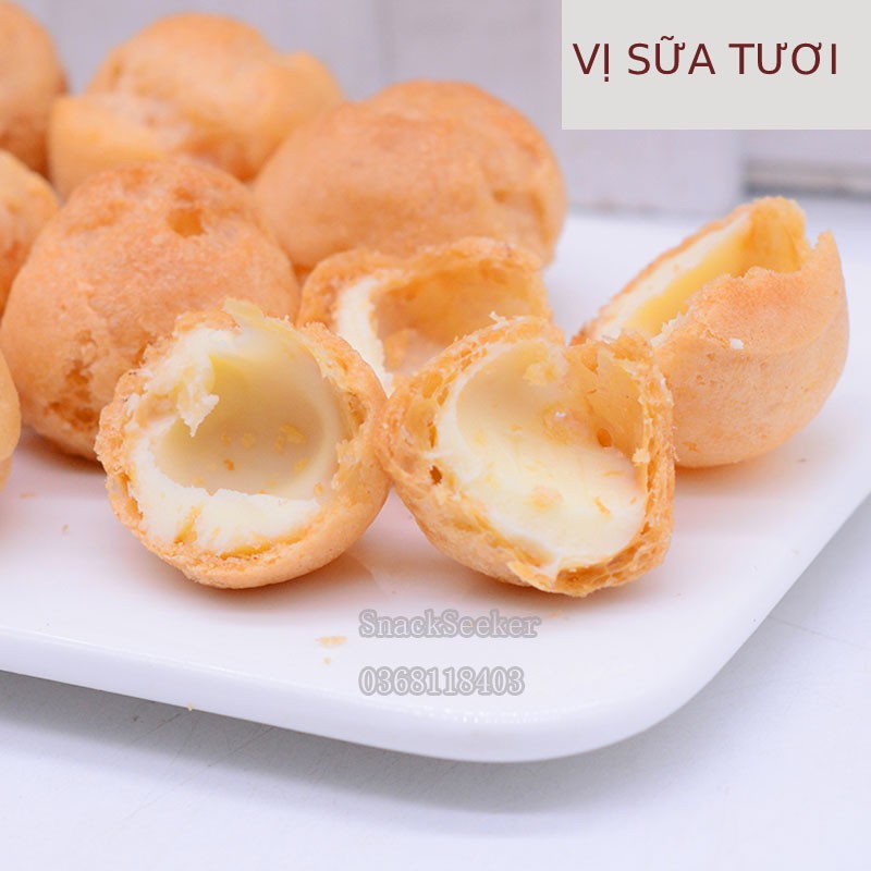 Bánh Su Kem ăn vặt siêu ngon _ SNACK SEEKER😋😋😋_Ăn sáng tiện lợi cho cả nhà-Bánh nhân kem