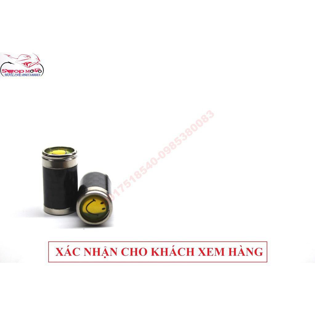 ỐC CHỤP CHÂN VAN CARBON CÓ LOGO GẮN CHO OTO - XE MÁY (GIÁ 1 ĐÔI)