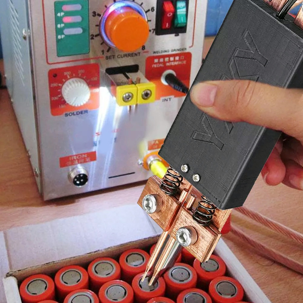 EKEZ Bút Hàn Điểm Tích Hợp Cho Thợ Hàn Cầm Tay Với Bộ Kích Hoạt Tự Động Cho Pin 18650 Màu Đen Và Màu Trắng Mối hàn điểm nhỏ Có video hướng dẫn