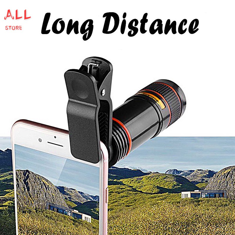 12X Zooms Mobile Phone Camera Lens Telephoto Lens External Telescope with Universal Clip