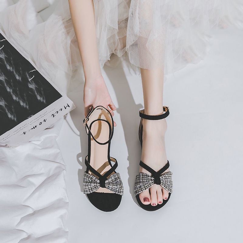 Giày Sandal Đế Mềm Phẳng Thời Trang Pháp Cho Nữ 2021