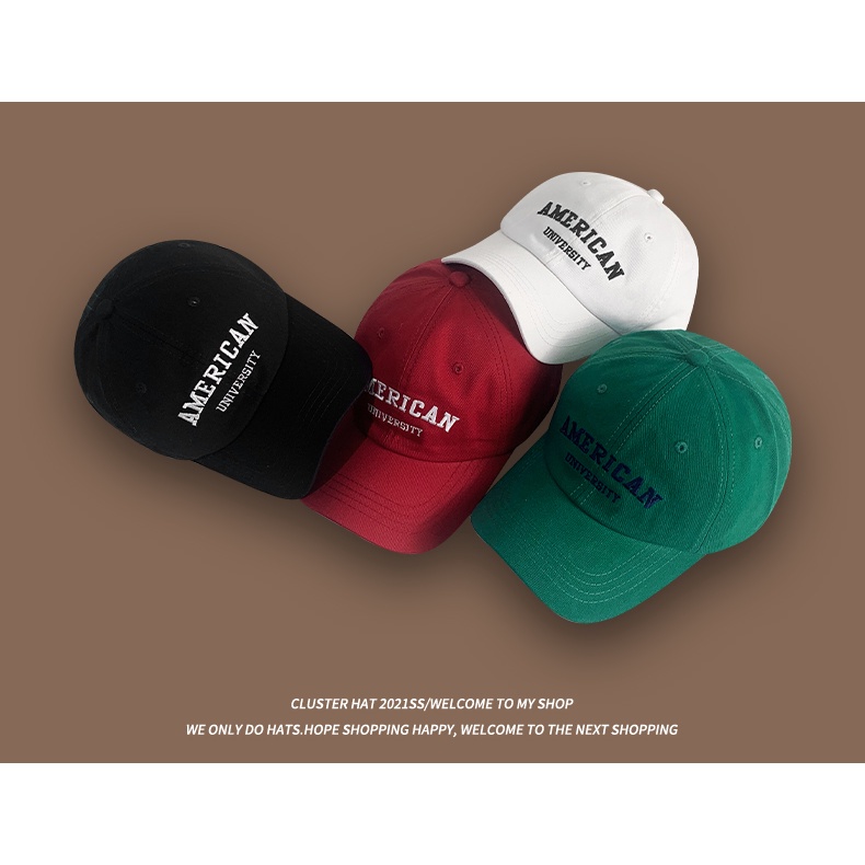 Mũ Lưỡi Trai Thêu Chữ Phong Cách Nhật Bản