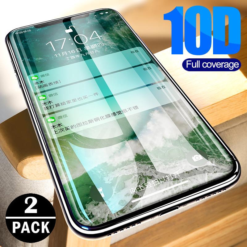 Set 2 Kính Cường Lực Bảo Vệ Màn Hình Điện Thoại iPhone X XS Max XR 6 6s 7 8 Plus 5 5S 13 13 13 Pro Max 13mini 5D 9H