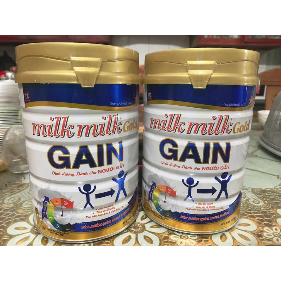 Sữa tăng cân Milkmilkgold Gain 900g – Dinh dưỡng dành cho người gầy, chơi thể thao vận động nhiều