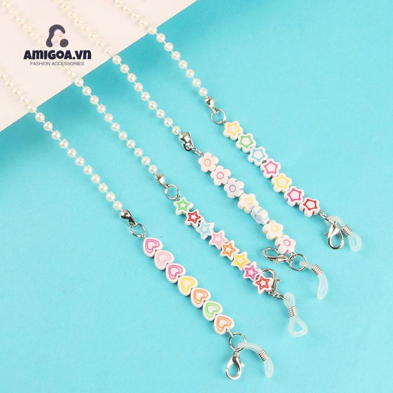 ✨✨Eyeglasses / mask strap made of transparent acrylic decorative cute smile face